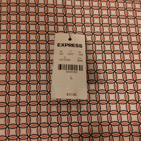 Express tshirt mens L large multicolor geometric short sleeve tee stretch - Picture 3 of 9